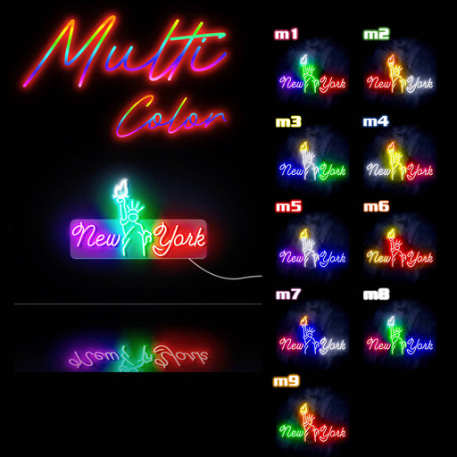 New York City Statue of Liberty Ultra-Bright LED Sign with Remote (Neon-Style, LED Technology) - LED Gift Works