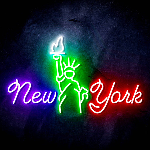 New York City Statue of Liberty Ultra-Bright LED Sign with Remote (Neon-Style, LED Technology) - Way Up Gifts