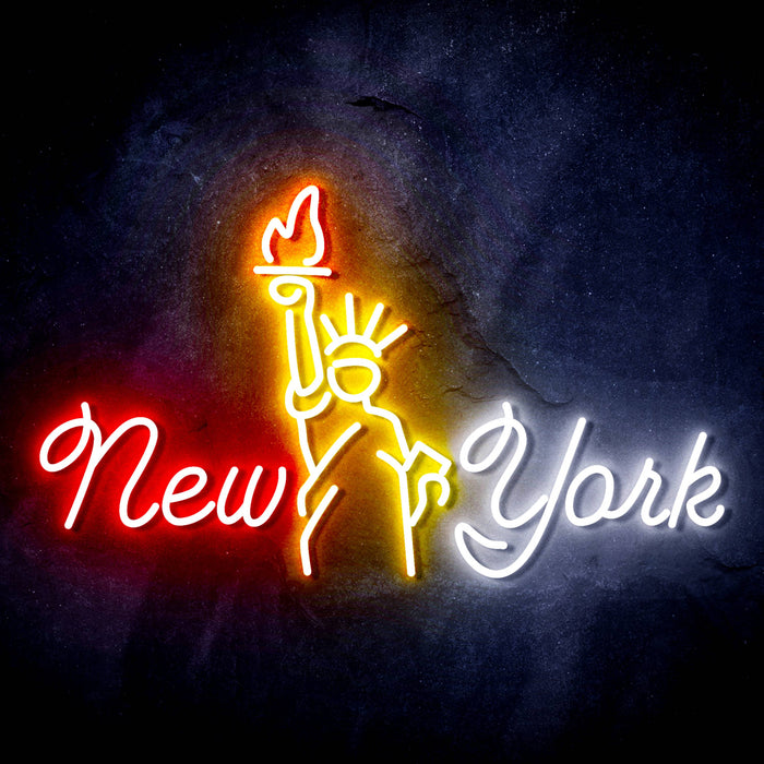 New York City Statue of Liberty Ultra-Bright LED Sign with Remote (Neon-Style, LED Technology) - Way Up Gifts