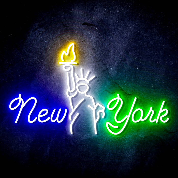 New York City Statue of Liberty Ultra-Bright LED Sign with Remote (Neon-Style, LED Technology) - Way Up Gifts