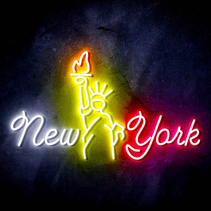 New York City Statue of Liberty Ultra-Bright LED Sign with Remote (Neon-Style, LED Technology) - Way Up Gifts