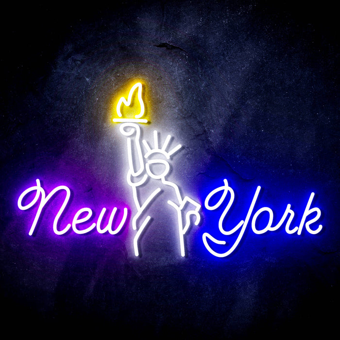 New York City Statue of Liberty Ultra-Bright LED Sign with Remote (Neon-Style, LED Technology) - Way Up Gifts