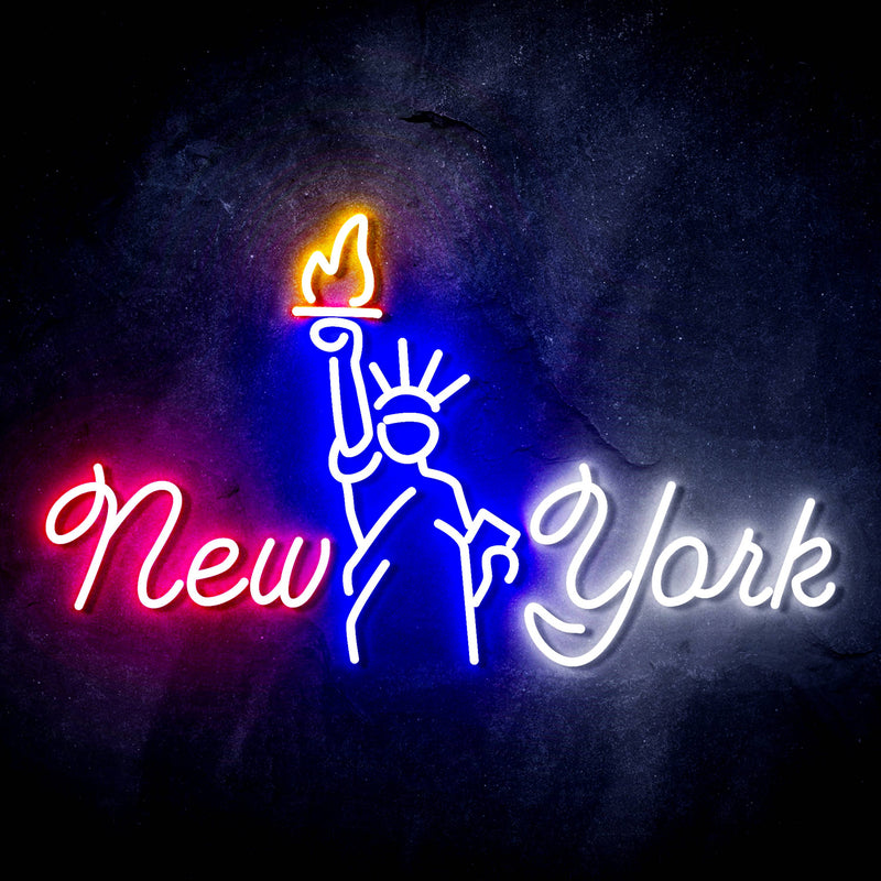 New York City Statue of Liberty Ultra-Bright LED Sign with Remote (Neon-Style, LED Technology) - LED Gift Works