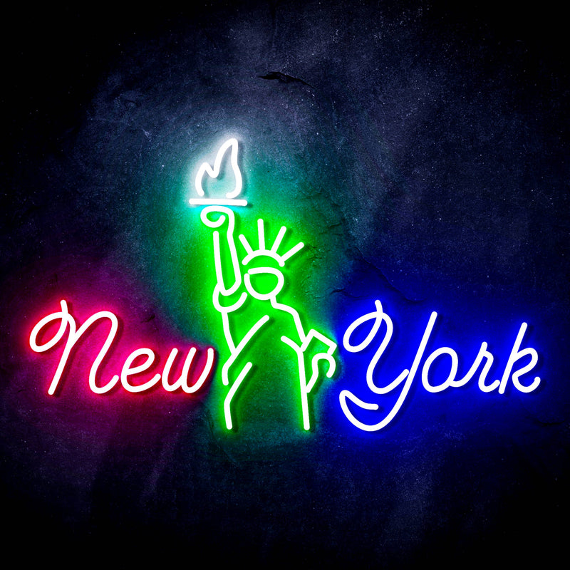 New York City Statue of Liberty Ultra-Bright LED Sign with Remote (Neon-Style, LED Technology) - LED Gift Works