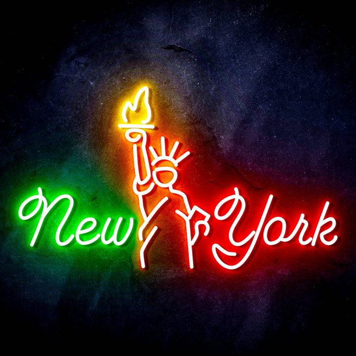 New York City Statue of Liberty Ultra-Bright LED Sign with Remote (Neon-Style, LED Technology) - Way Up Gifts