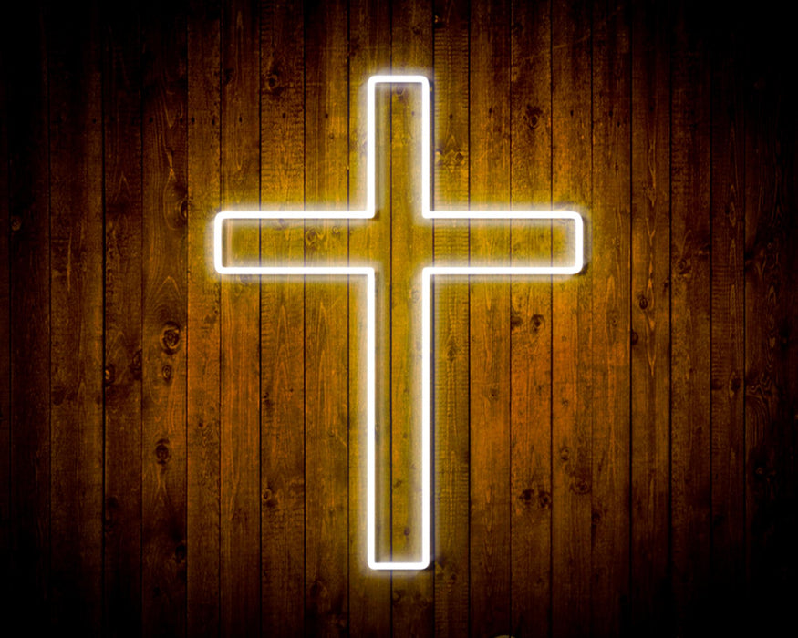 Cross Jesus Home Decoration Flex Silicone LED Sign (Neon-Style, LED Technology) - Way Up Gifts