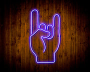 Rock & Roll Sign of the Horns Flex Silicone LED Sign (Neon-Style, LED Technology) - LED Gift Works