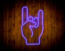 Rock & Roll Sign of the Horns Flex Silicone LED Sign (Neon-Style, LED Technology) - Way Up Gifts