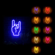Rock & Roll Sign of the Horns Flex Silicone LED Sign (Neon-Style, LED Technology) - LED Gift Works