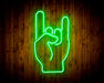 Rock & Roll Sign of the Horns Flex Silicone LED Sign (Neon-Style, LED Technology) - Way Up Gifts