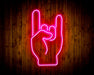 Rock & Roll Sign of the Horns Flex Silicone LED Sign (Neon-Style, LED Technology) - Way Up Gifts