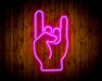 Rock & Roll Sign of the Horns Flex Silicone LED Sign (Neon-Style, LED Technology) - Way Up Gifts