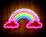 Clouds with Rainbow Kid Room Flex Silicone LED Sign (Neon-Style, LED Technology) - Way Up Gifts