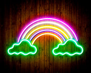 Clouds with Rainbow Kid Room Flex Silicone LED Sign (Neon-Style, LED Technology) - LED Gift Works