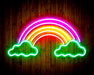 Clouds with Rainbow Kid Room Flex Silicone LED Sign (Neon-Style, LED Technology) - Way Up Gifts