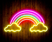 Clouds with Rainbow Kid Room Flex Silicone LED Sign (Neon-Style, LED Technology) - LED Gift Works