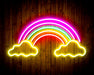 Clouds with Rainbow Kid Room Flex Silicone LED Sign (Neon-Style, LED Technology) - Way Up Gifts