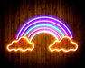 Clouds with Rainbow Kid Room Flex Silicone LED Sign (Neon-Style, LED Technology) - Way Up Gifts