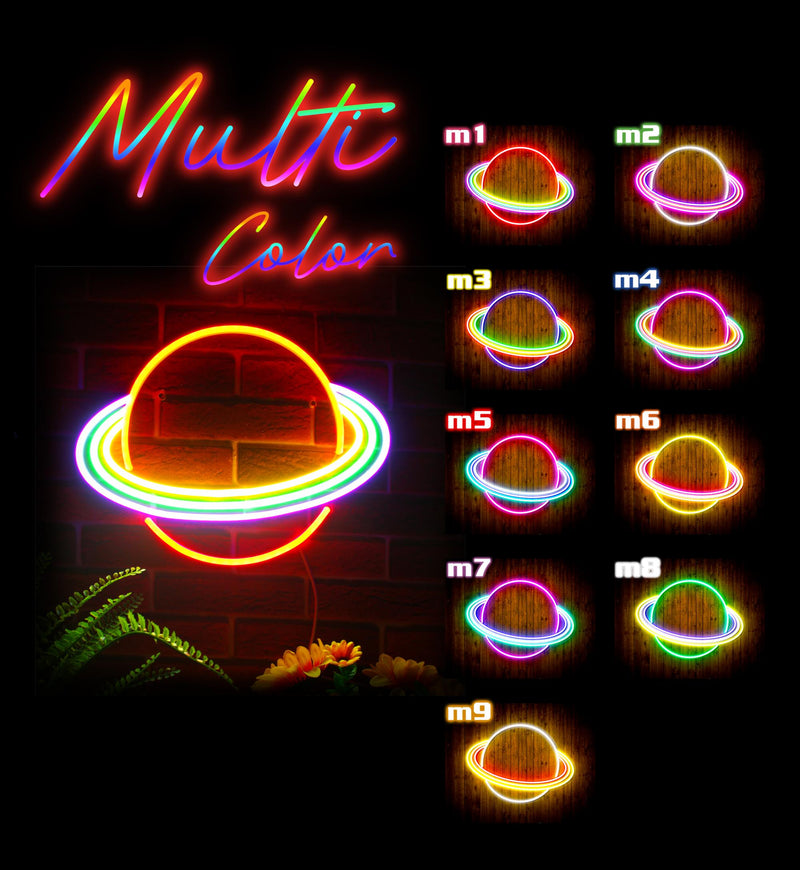 Outer Space Planet Kid Room Flex Silicone LED Sign (Neon-Style, LED Technology) - LED Gift Works