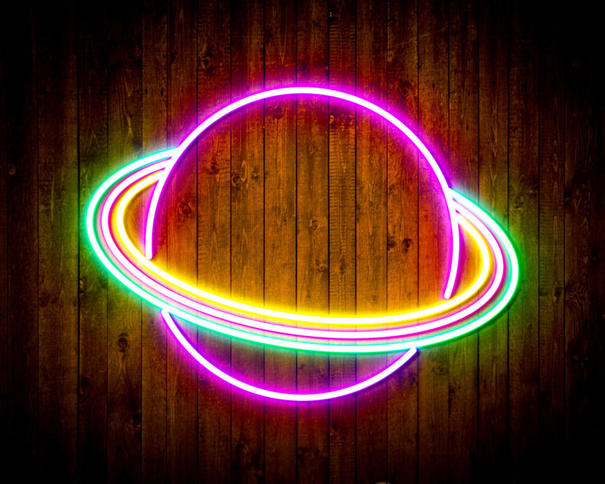 Outer Space Planet Kid Room Flex Silicone LED Sign (Neon-Style, LED Technology) - Way Up Gifts