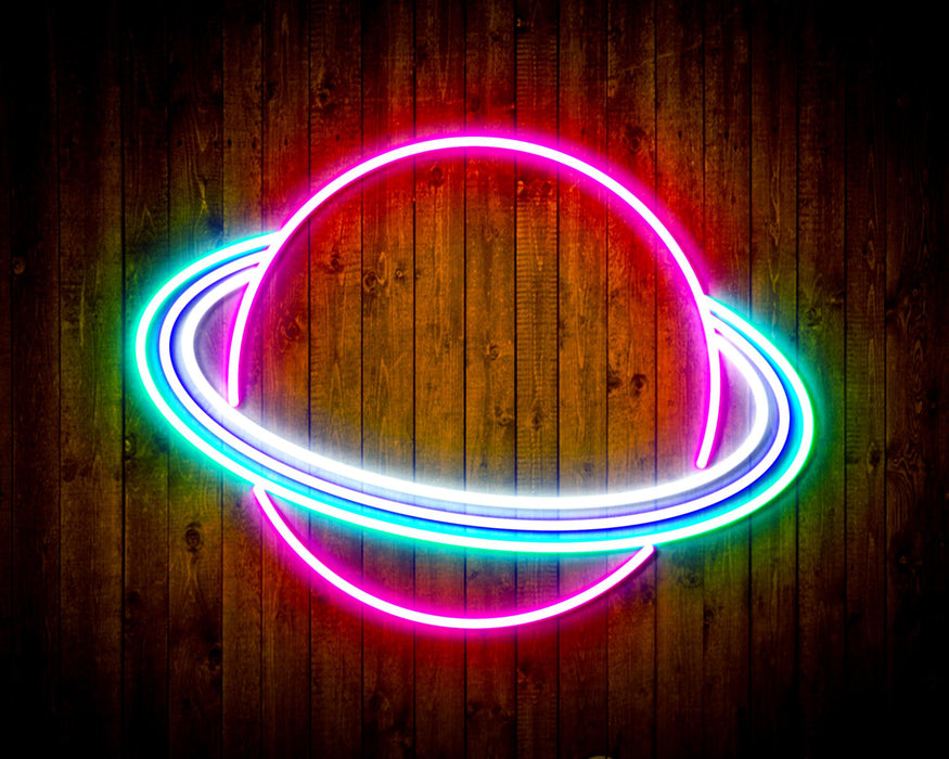 Outer Space Planet Kid Room Flex Silicone LED Sign (Neon-Style, LED Technology) - Way Up Gifts