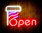 Barber Open Flex Silicone LED Sign (Neon-Style, LED Technology) - LED Gift Works