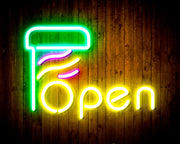Barber Open Flex Silicone LED Sign (Neon-Style, LED Technology) - LED Gift Works
