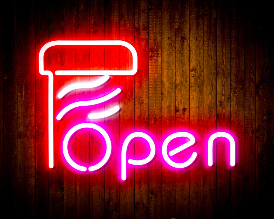 Barber Open Flex Silicone LED Sign (Neon-Style, LED Technology) - Way Up Gifts