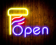 Barber Open Flex Silicone LED Sign (Neon-Style, LED Technology) - LED Gift Works