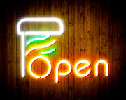 Barber Open Flex Silicone LED Sign (Neon-Style, LED Technology) - LED Gift Works