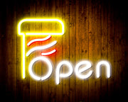 Barber Open Flex Silicone LED Sign (Neon-Style, LED Technology) - LED Gift Works