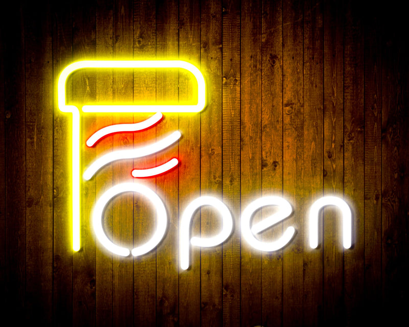 Barber Open Flex Silicone LED Sign (Neon-Style, LED Technology) - LED Gift Works