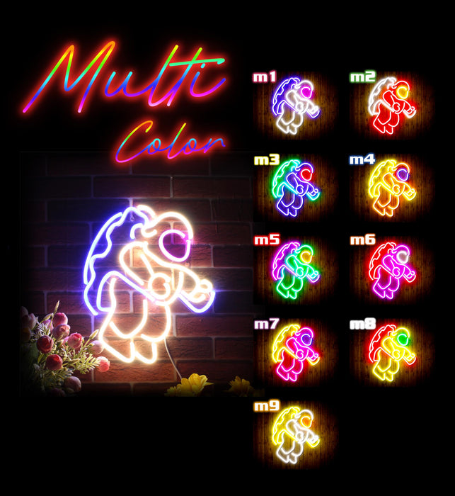 Jumping Astronaut Kid Room Flex Silicone LED Sign (Neon-Style, LED Technology) - Way Up Gifts