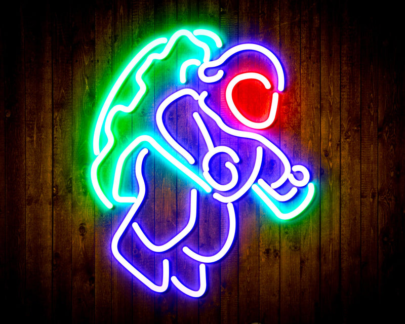 Jumping Astronaut Kid Room Flex Silicone LED Sign (Neon-Style, LED Technology) - LED Gift Works
