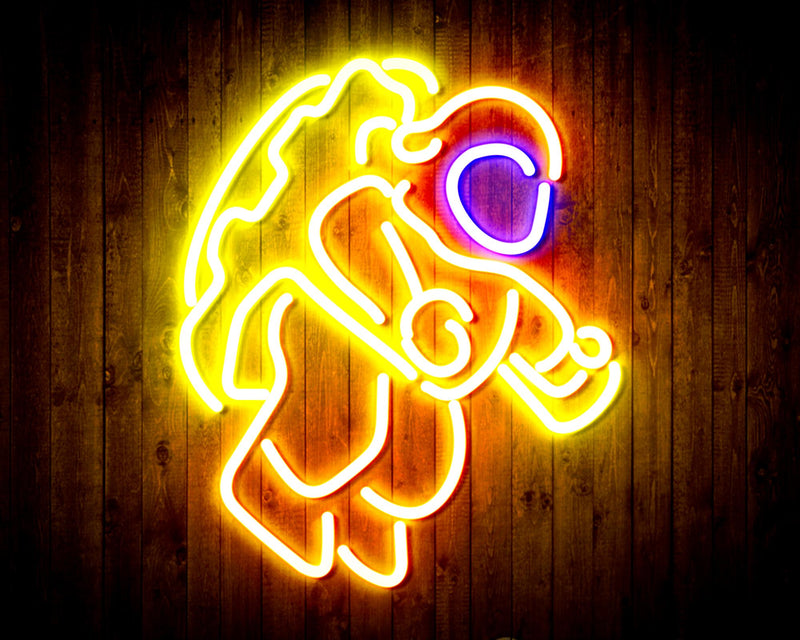Jumping Astronaut Kid Room Flex Silicone LED Sign (Neon-Style, LED Technology) - LED Gift Works
