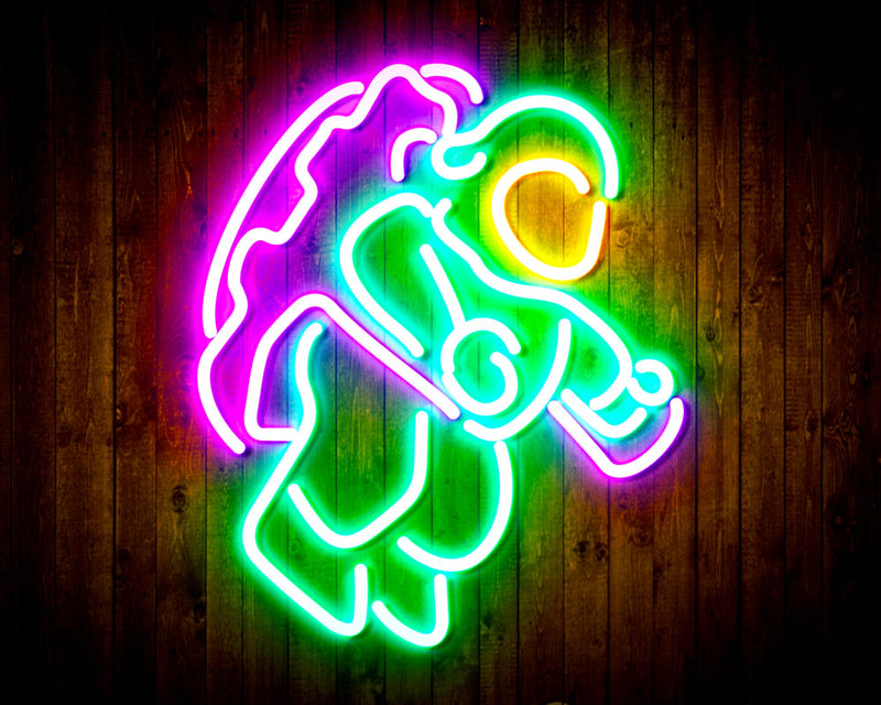 Jumping Astronaut Kid Room Flex Silicone LED Sign (Neon-Style, LED Technology) - LED Gift Works
