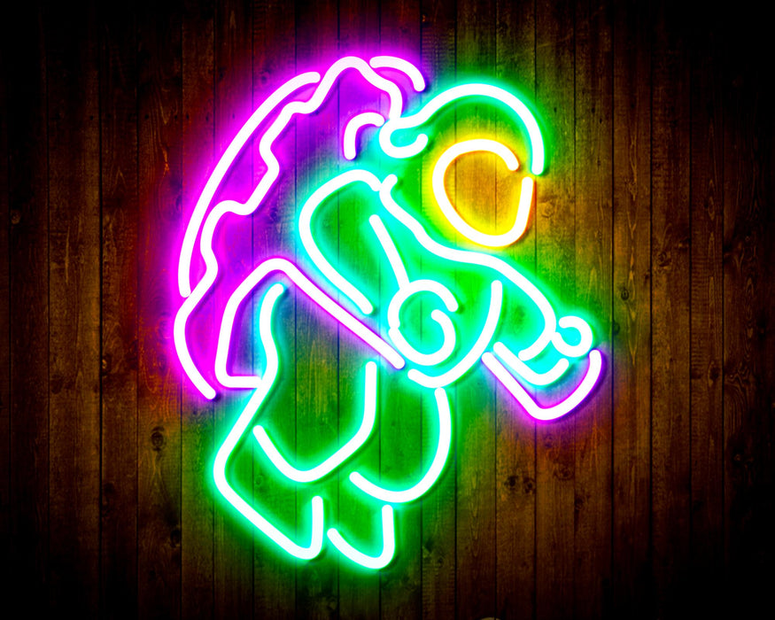 Jumping Astronaut Kid Room Flex Silicone LED Sign (Neon-Style, LED Technology) - Way Up Gifts