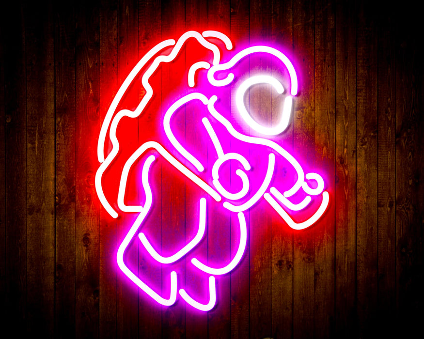 Jumping Astronaut Kid Room Flex Silicone LED Sign (Neon-Style, LED Technology) - Way Up Gifts