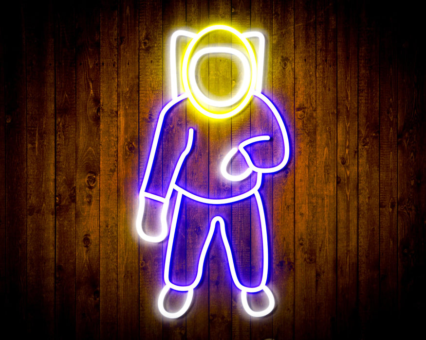 Astronaut Kid Room Flex Silicone LED Sign (Neon-Style, LED Technology) - Way Up Gifts