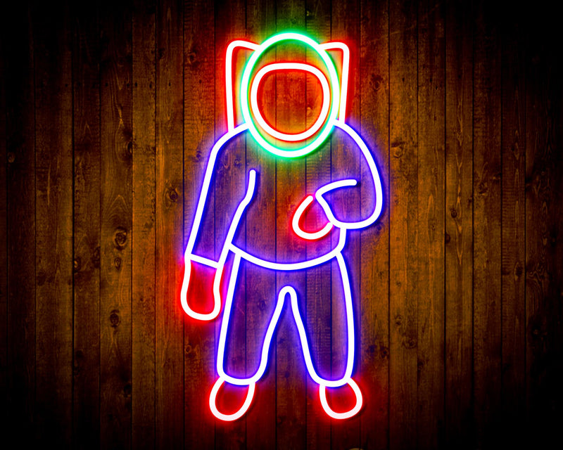 Astronaut Kid Room Flex Silicone LED Sign (Neon-Style, LED Technology) - LED Gift Works