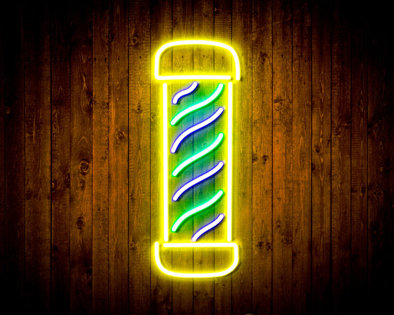 Barber Pole Flex Silicone LED Sign (Neon-Style, LED Technology) - LED Gift Works