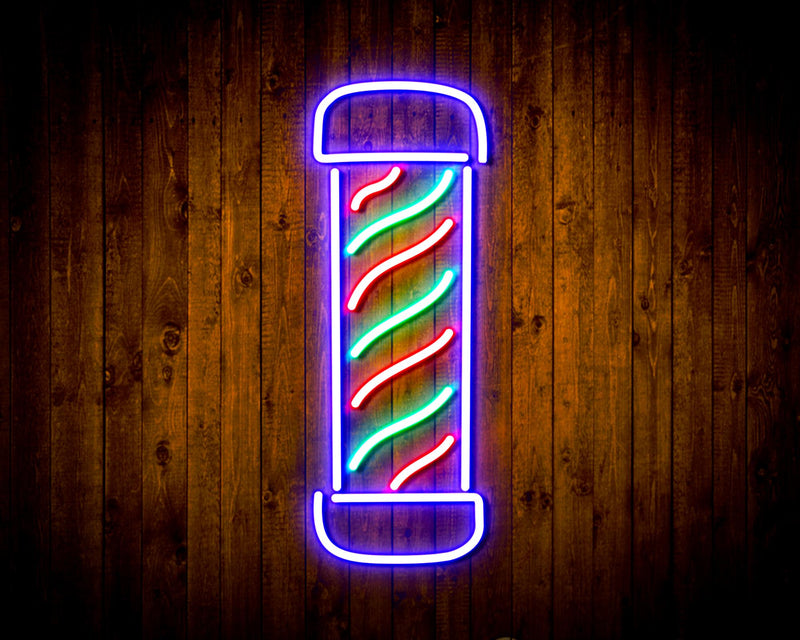 Barber Pole Flex Silicone LED Sign (Neon-Style, LED Technology) - LED Gift Works