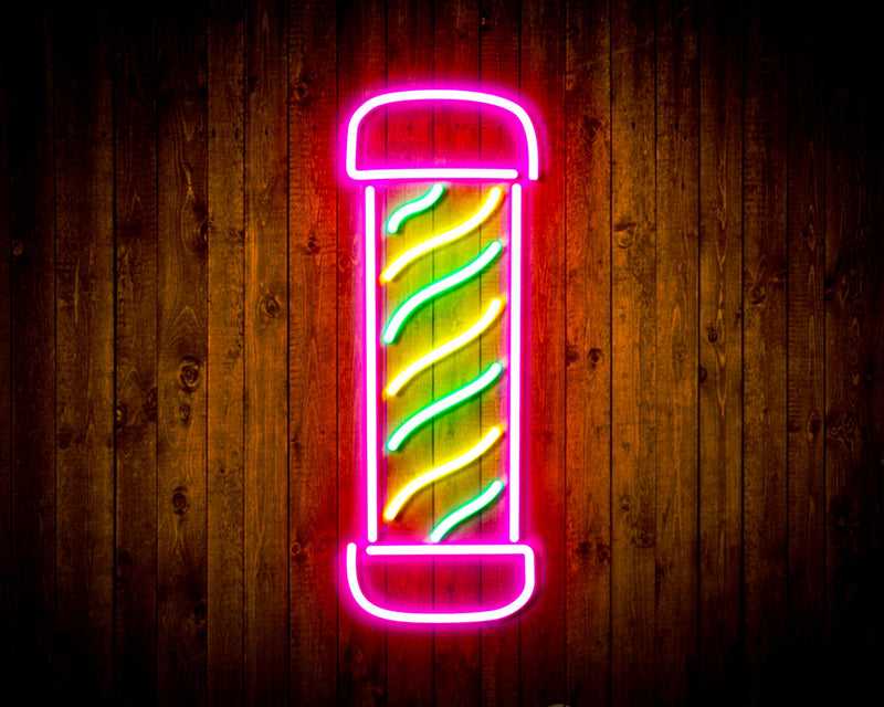 Barber Pole Flex Silicone LED Sign (Neon-Style, LED Technology) - LED Gift Works