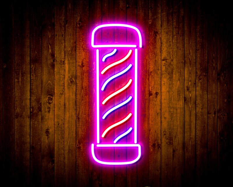Barber Pole Flex Silicone LED Sign (Neon-Style, LED Technology) - LED Gift Works