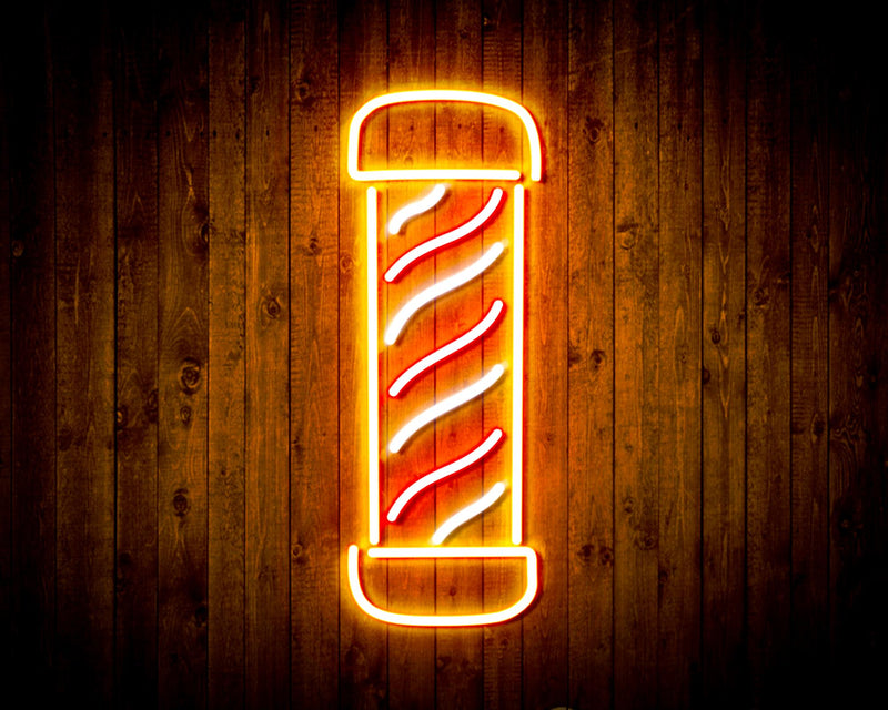Barber Pole Flex Silicone LED Sign (Neon-Style, LED Technology) - LED Gift Works