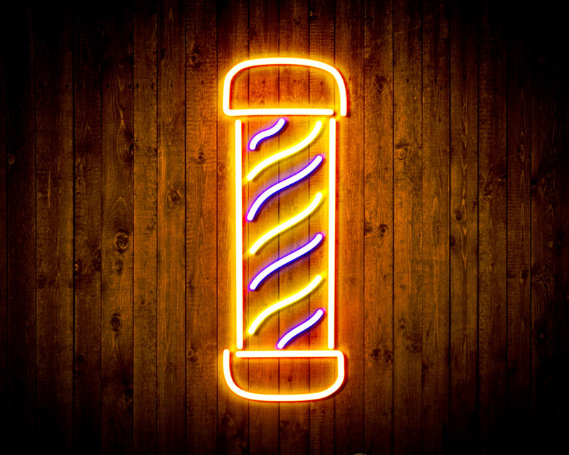Barber Pole Flex Silicone LED Sign (Neon-Style, LED Technology) - LED Gift Works