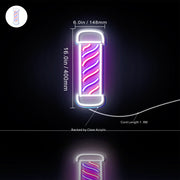 Barber Pole Flex Silicone LED Sign (Neon-Style, LED Technology) - LED Gift Works