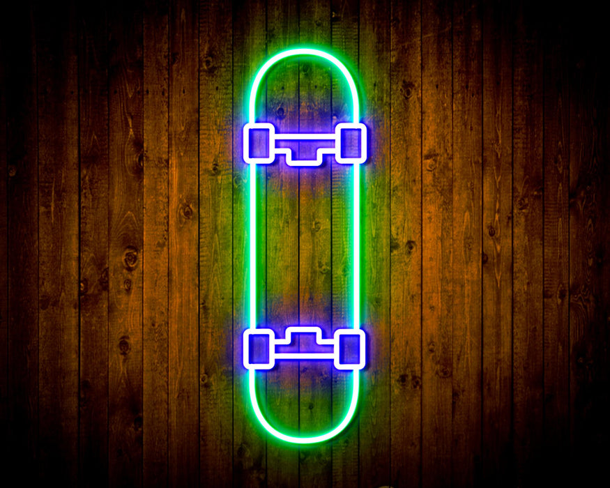 Skateboard Kid Room Flex Silicone LED Sign (Neon-Style, LED Technology) - Way Up Gifts