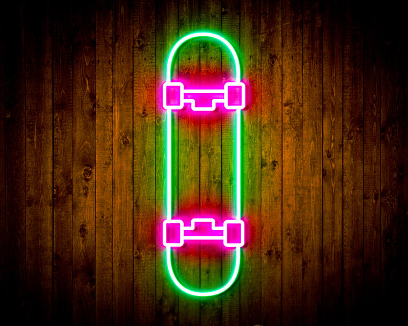 Skateboard Kid Room Flex Silicone LED Sign (Neon-Style, LED Technology) - LED Gift Works