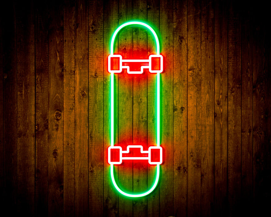 Skateboard Kid Room Flex Silicone LED Sign (Neon-Style, LED Technology) - Way Up Gifts